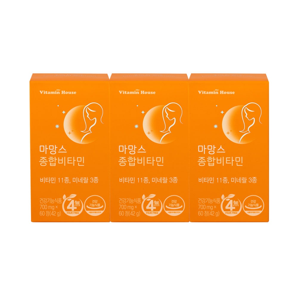 [가정의달] 마망스 종합비타민 3박스(6개월분) + 뷰티쇼핑백 1장